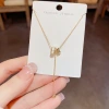 Korean-style light luxury, exquisite and high-end cat's eye stone roller necklace, niche design, fashionable, individual and elegant collarbone chain details Picture